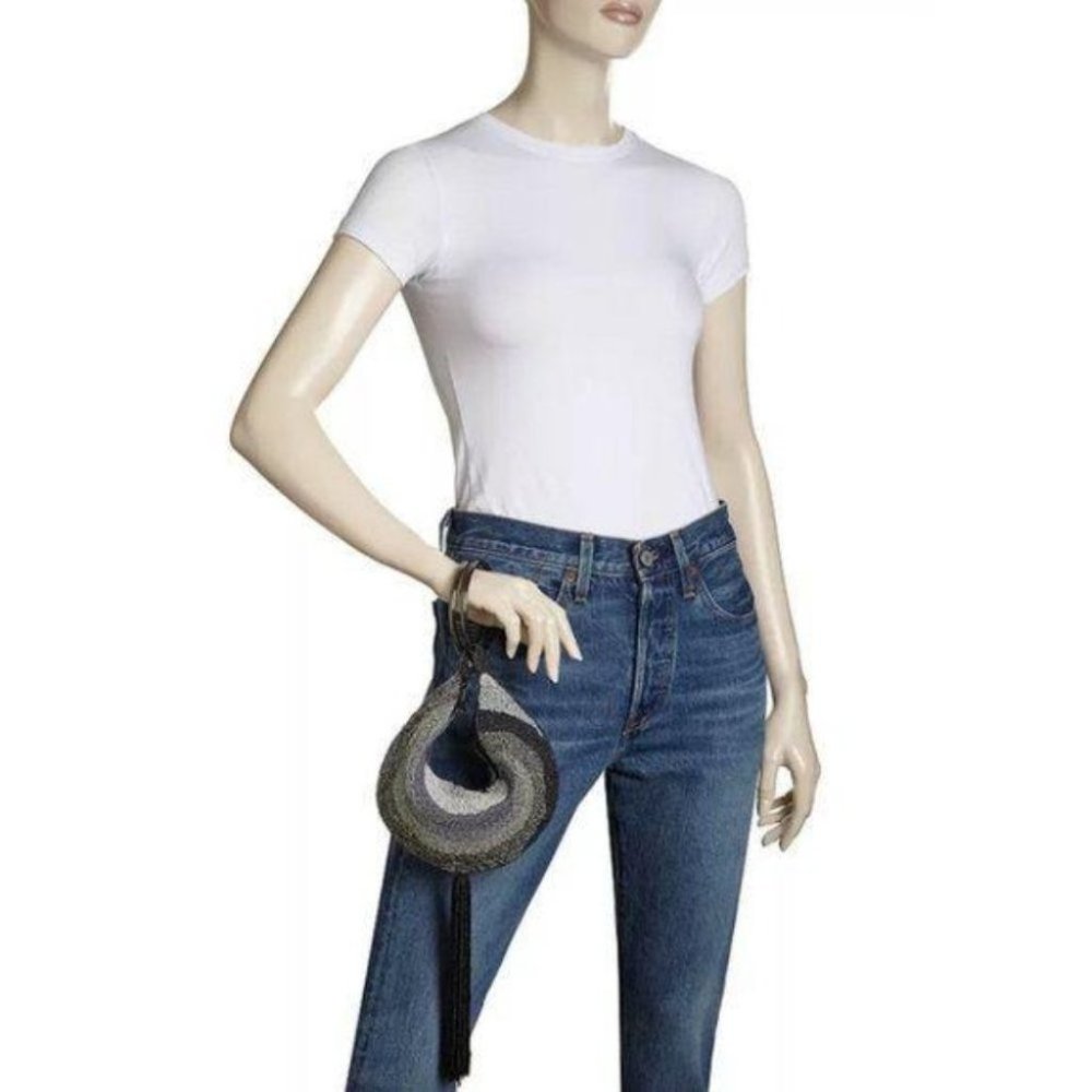 From St Xavier Beaded Bracelet Tassel Clutch Bag